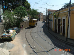 
Tram No 10 at Guimaraes, Santa Teresa tramway, Rio de Janeiro, September 2008